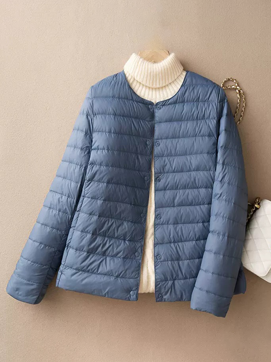 Onbely manteau doudoune boutonnage col rond femme