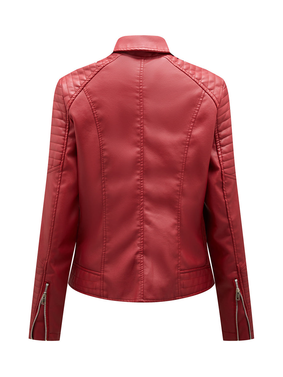 Onbely Perfecto femme en cuir PU avec fermeture éclair et col revers