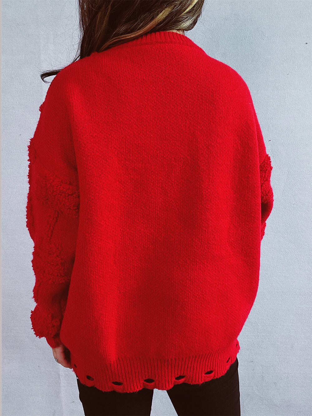 Pull De Noël à motif de sapin floqué