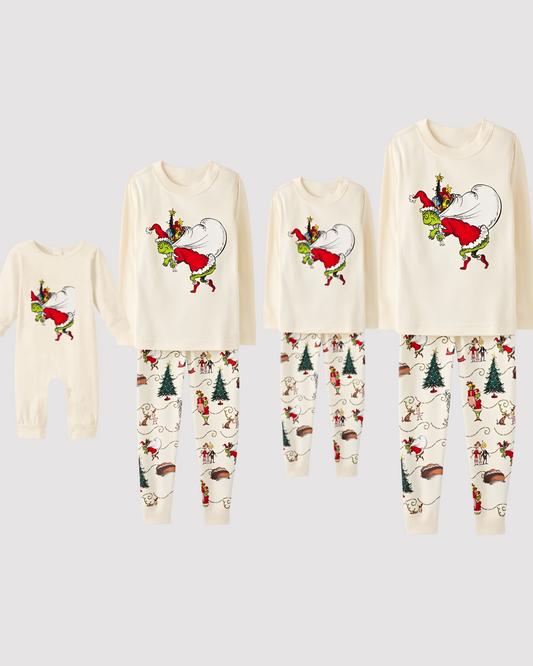 Joy Merry - Pyjamas de Noël familiaux Grinch