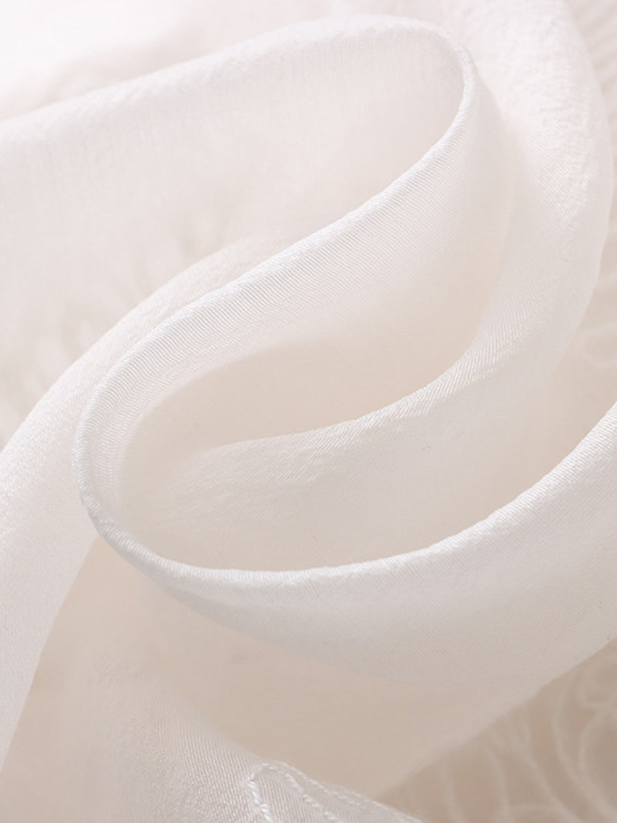 Onbely blouse 2-In-1 bouton chinois à nœud brodée