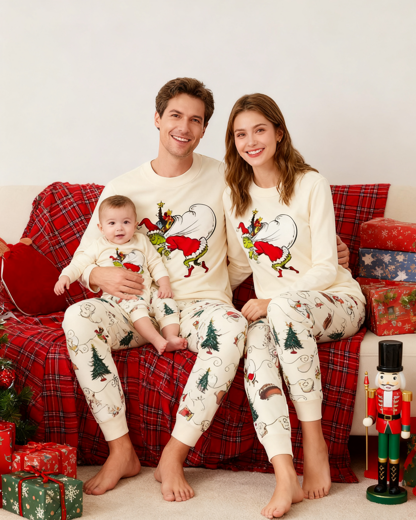 Joy Merry - Pyjamas de Noël familiaux Grinch
