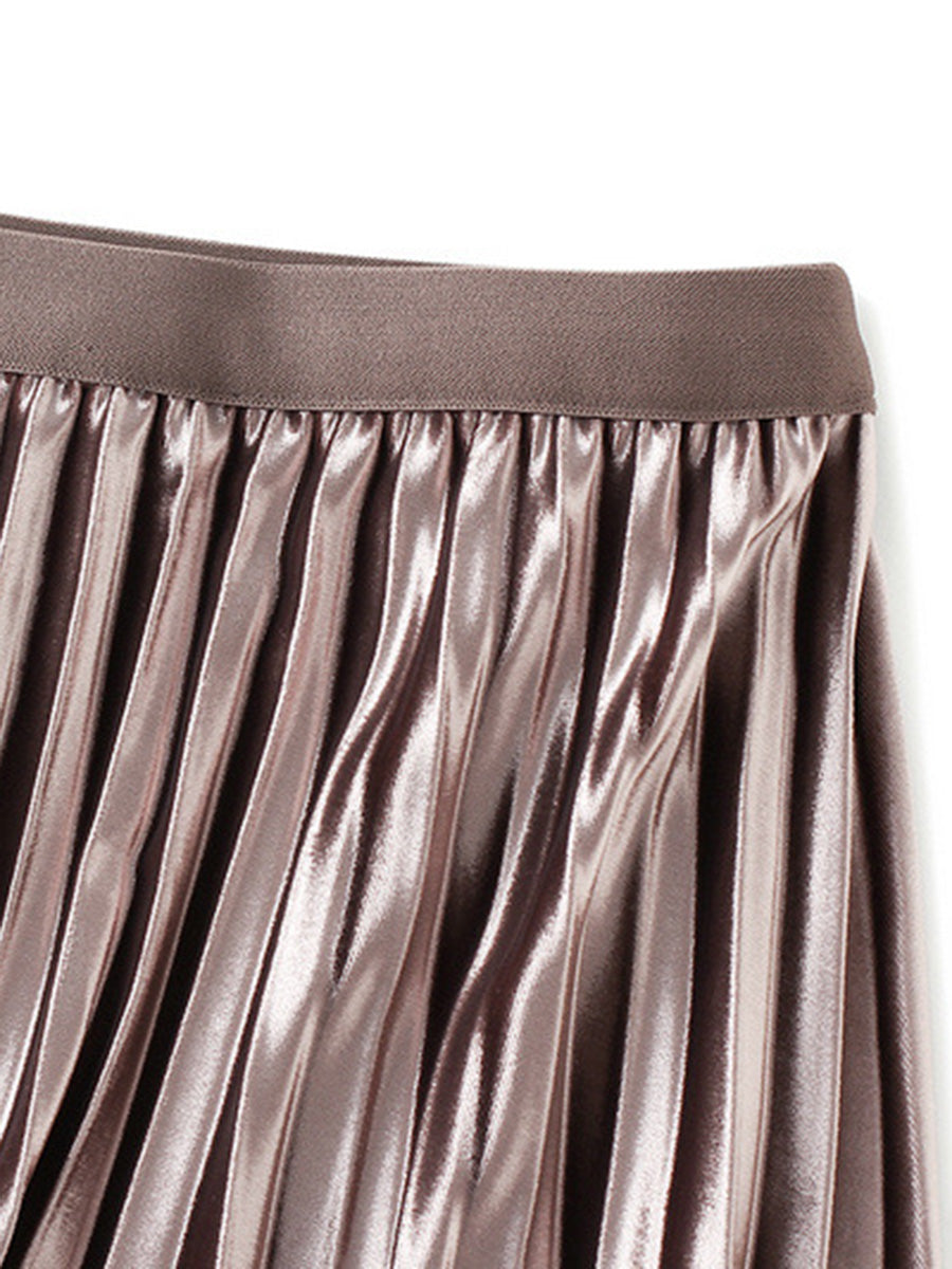 Onbely jupe longue plissé velours tulle femme élégant