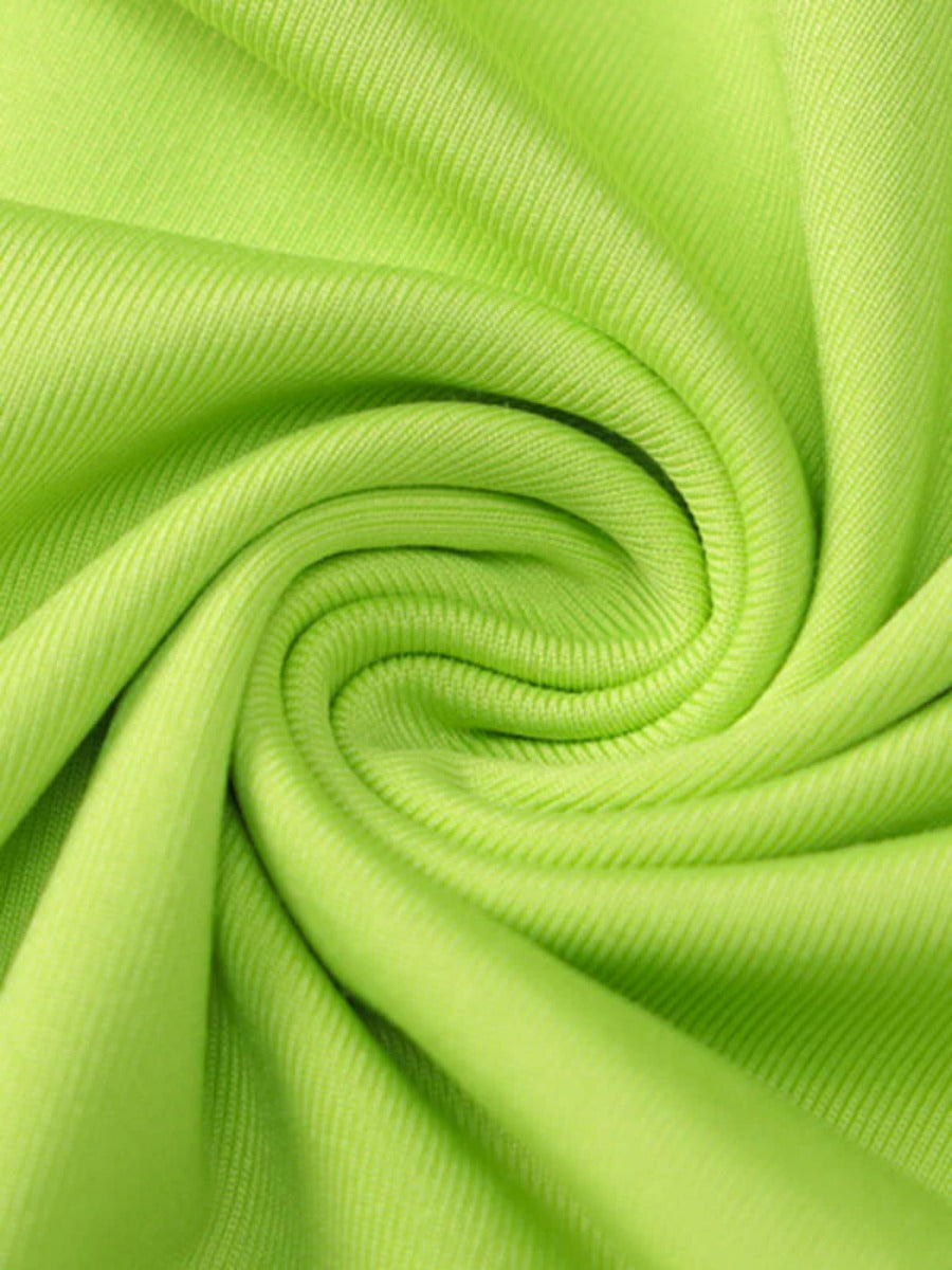 Onbely Strappy Robe Verte Longue Dos Nu avec Fendu le Côté de Cocktail