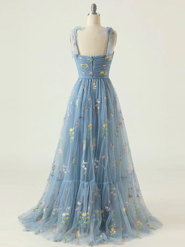 Onbely robe longue bal de promo tulle brodée - onbely