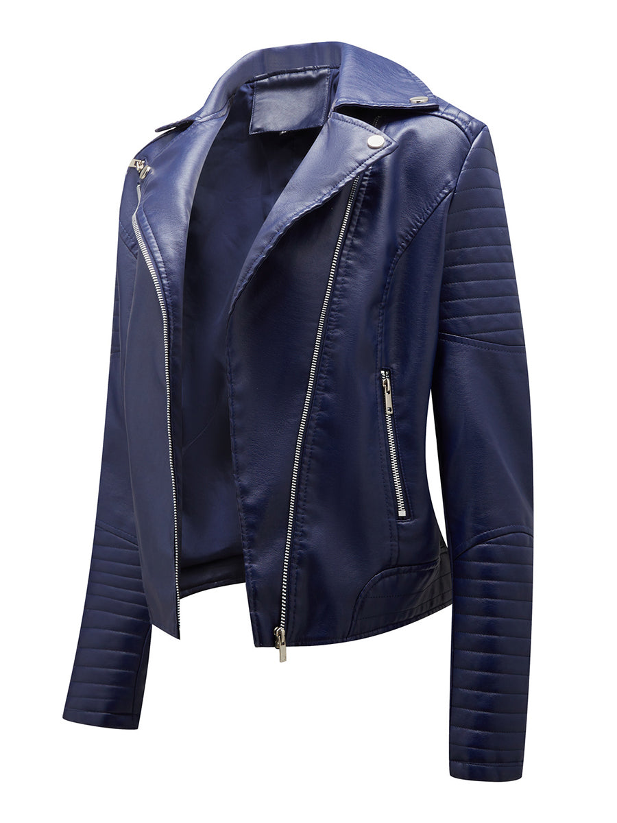 Onbely Perfecto femme en cuir PU avec fermeture éclair et col revers