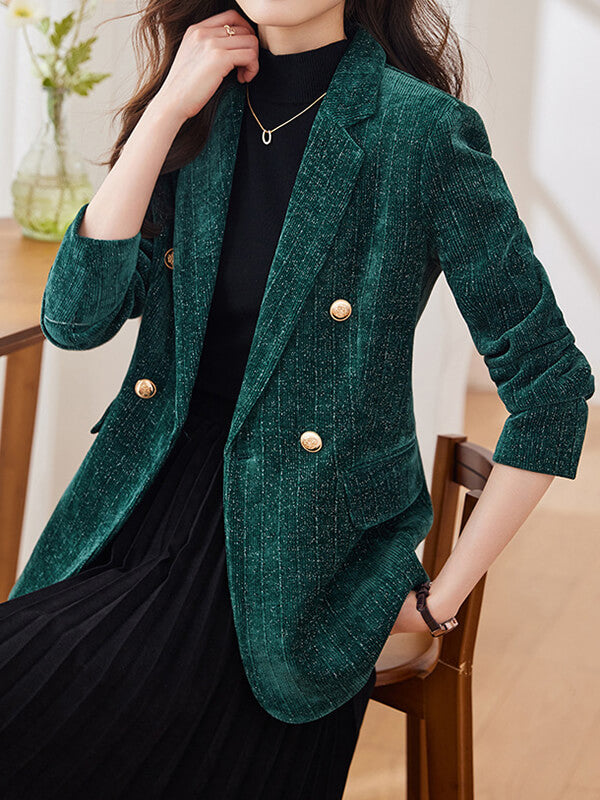 Onbely blazer velours cotelé bright wire double boutonnage femme mode