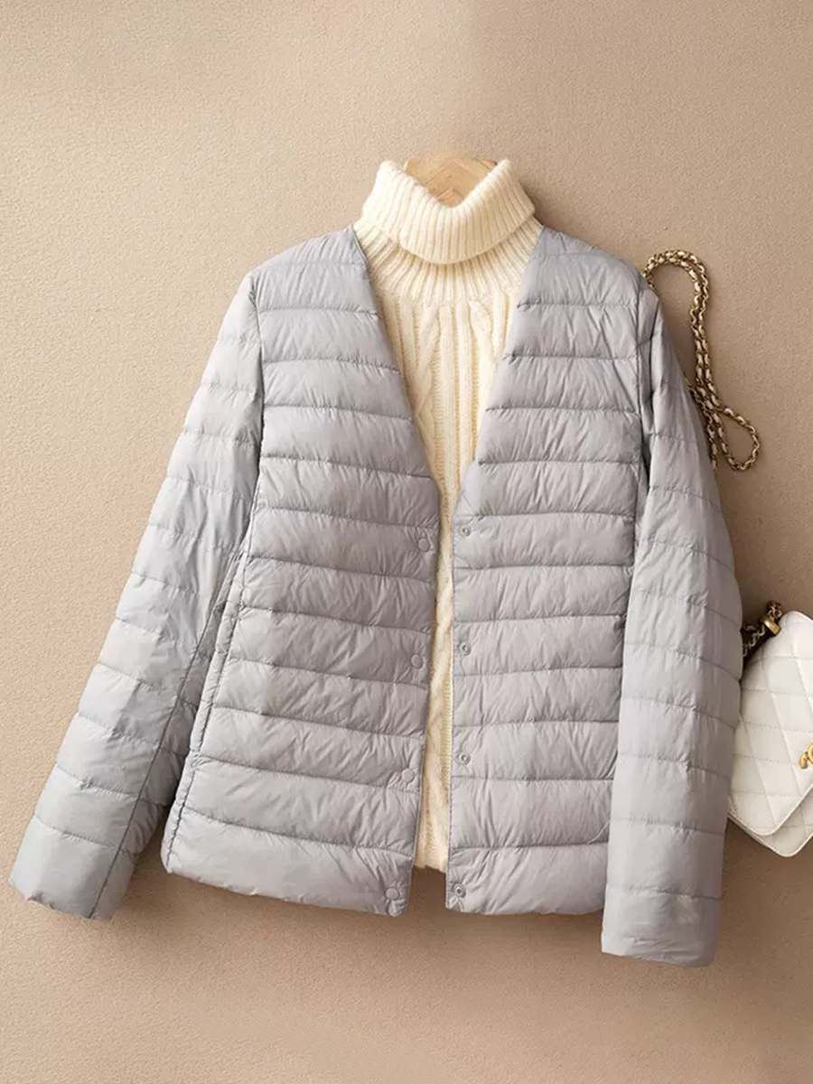Onbely manteau doudoune boutonnage col rond femme