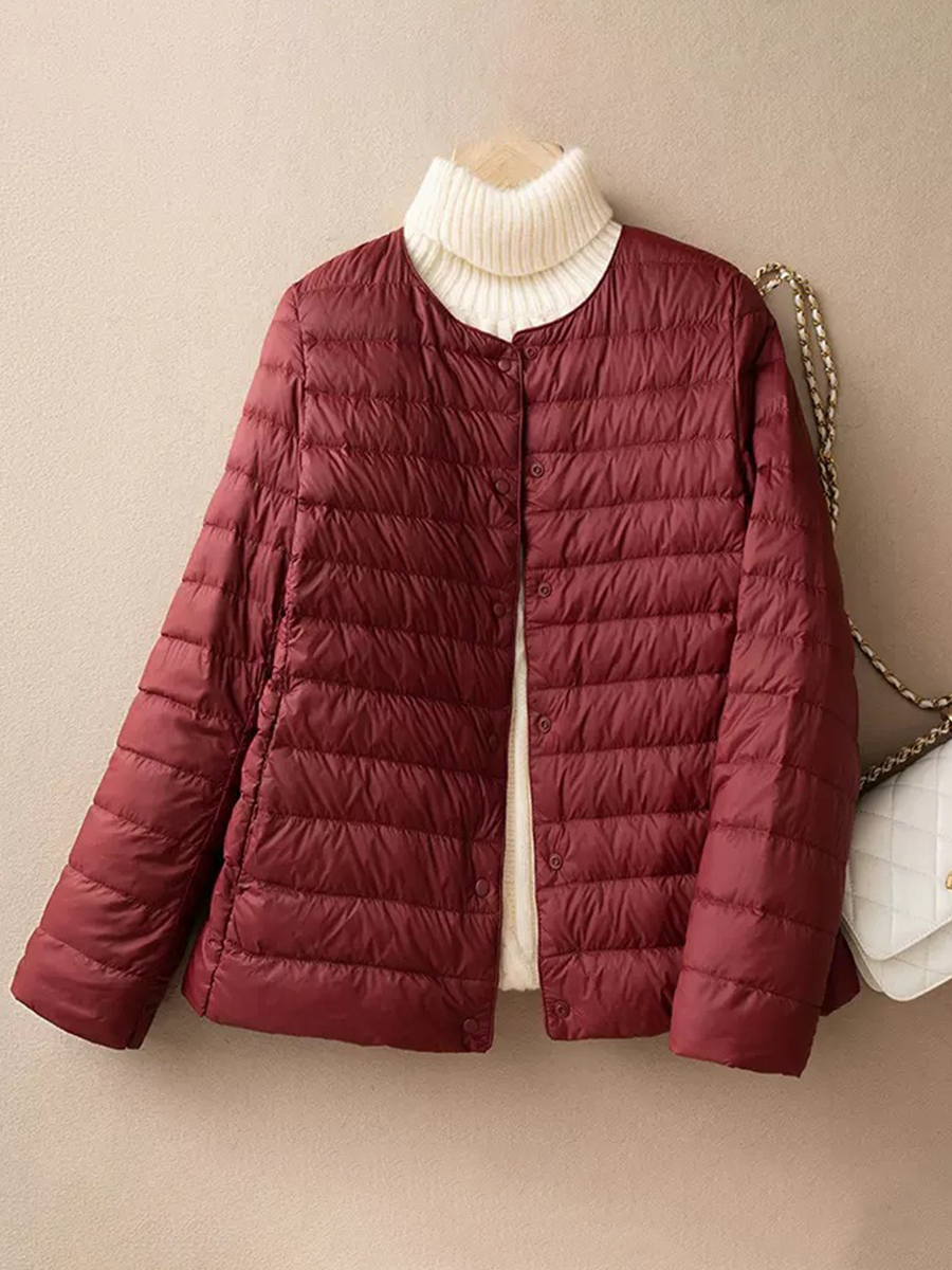 Onbely manteau doudoune boutonnage col rond femme
