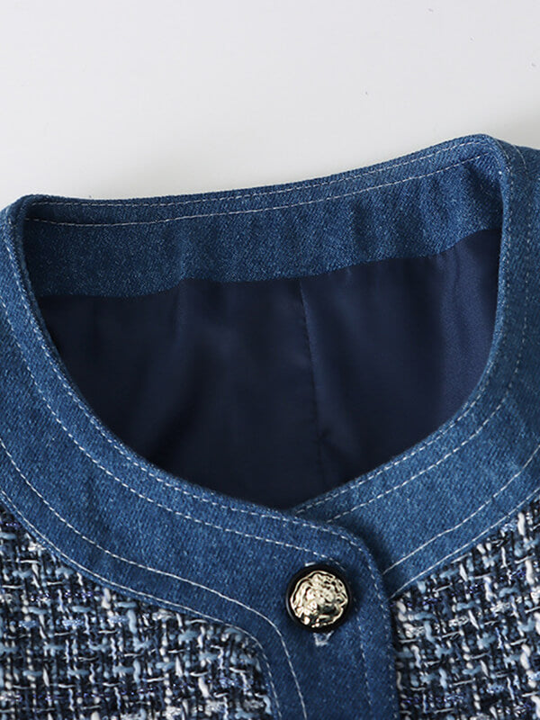 Onbely mini robe en tweed jean mode - onbely