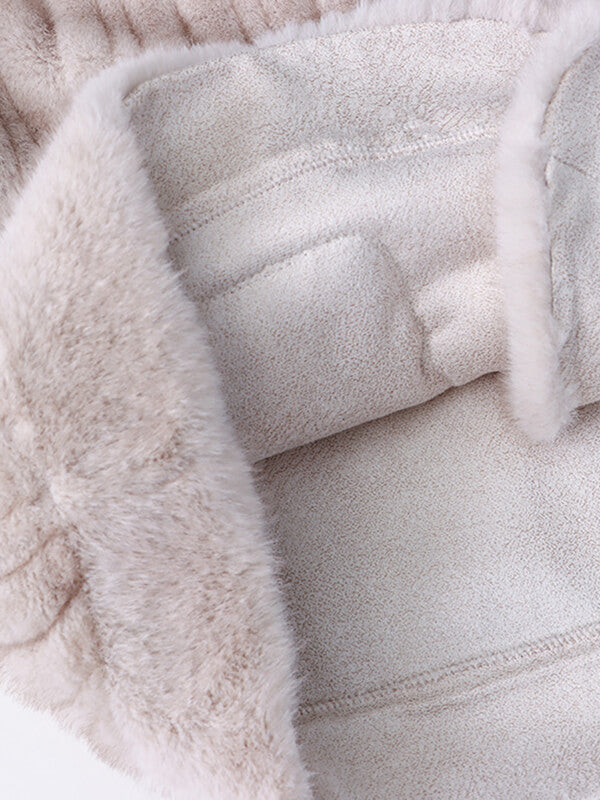 Onbely manteau en fausse fourrure double boutonnage - onbely