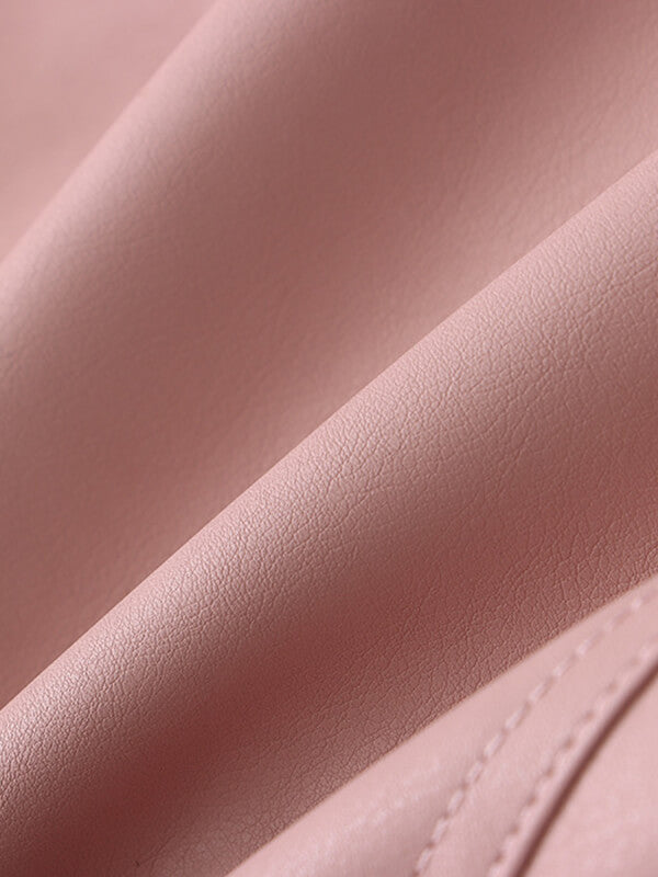 Onbely veste courte cuir PU mode avec poches femme - onbely