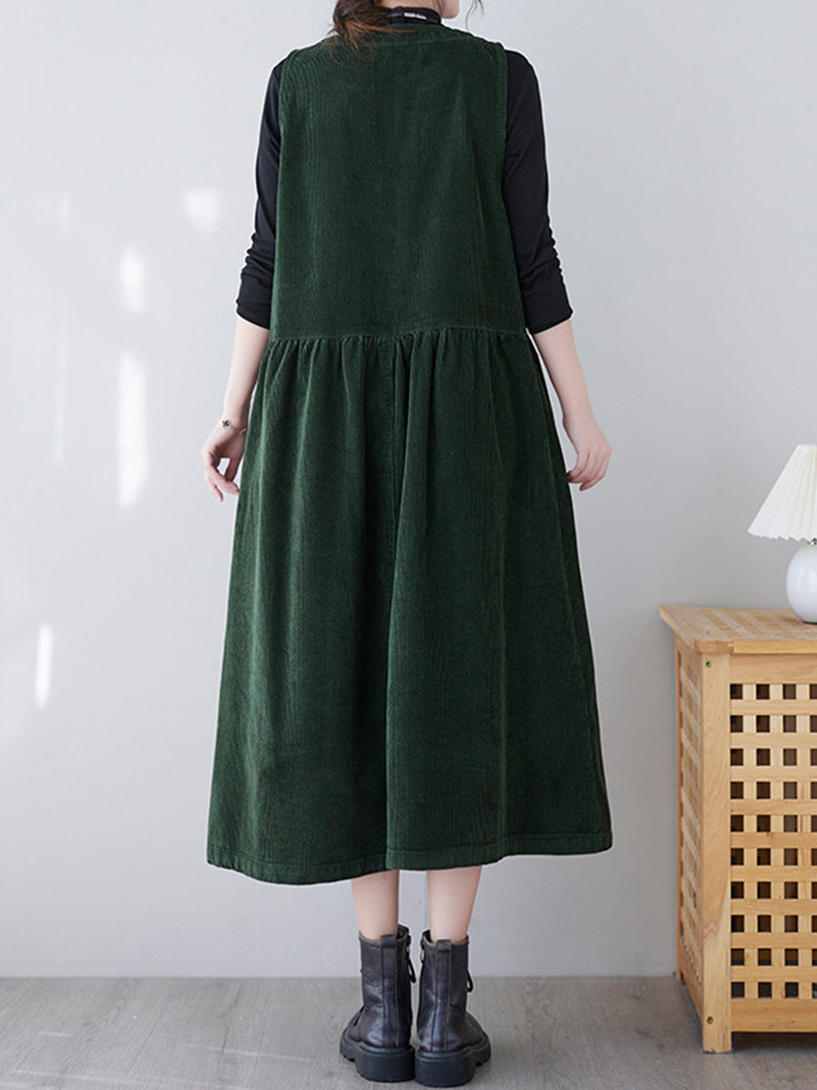 Onbely salopette jupe bretelle velours cotelé avec poches femme vintage