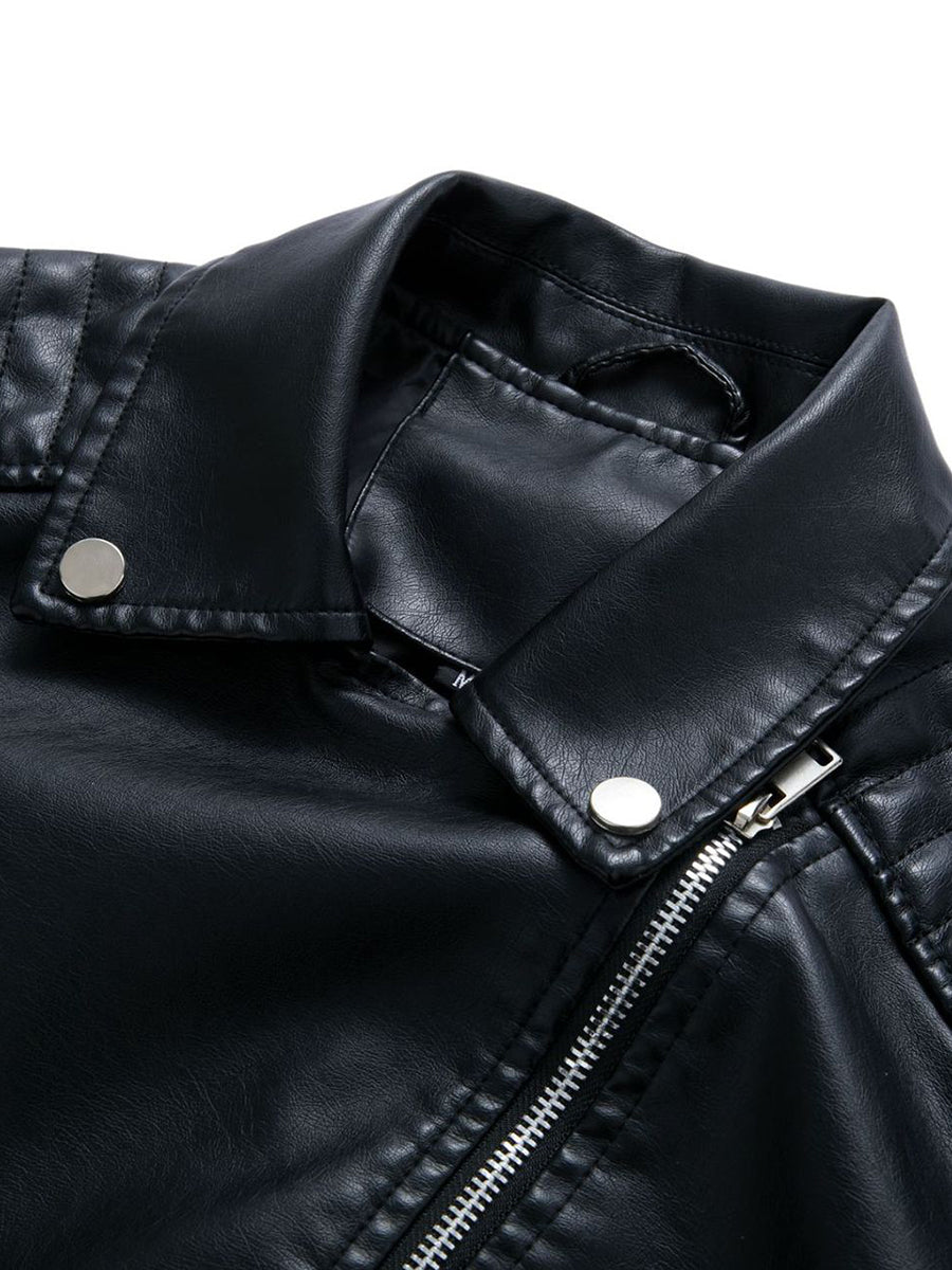 Onbely Perfecto femme en cuir PU avec fermeture éclair et col revers