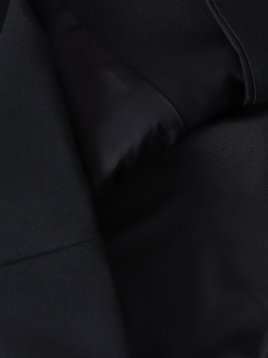 Onbely veste élégante à boutons chinois avec poches et col montant