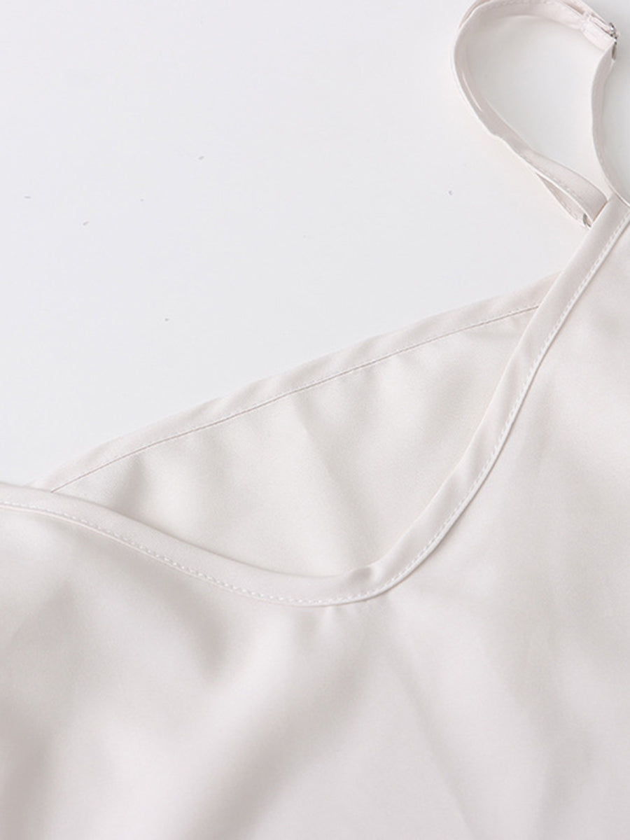 Onbely blouse 2-In-1 bouton chinois à nœud brodée