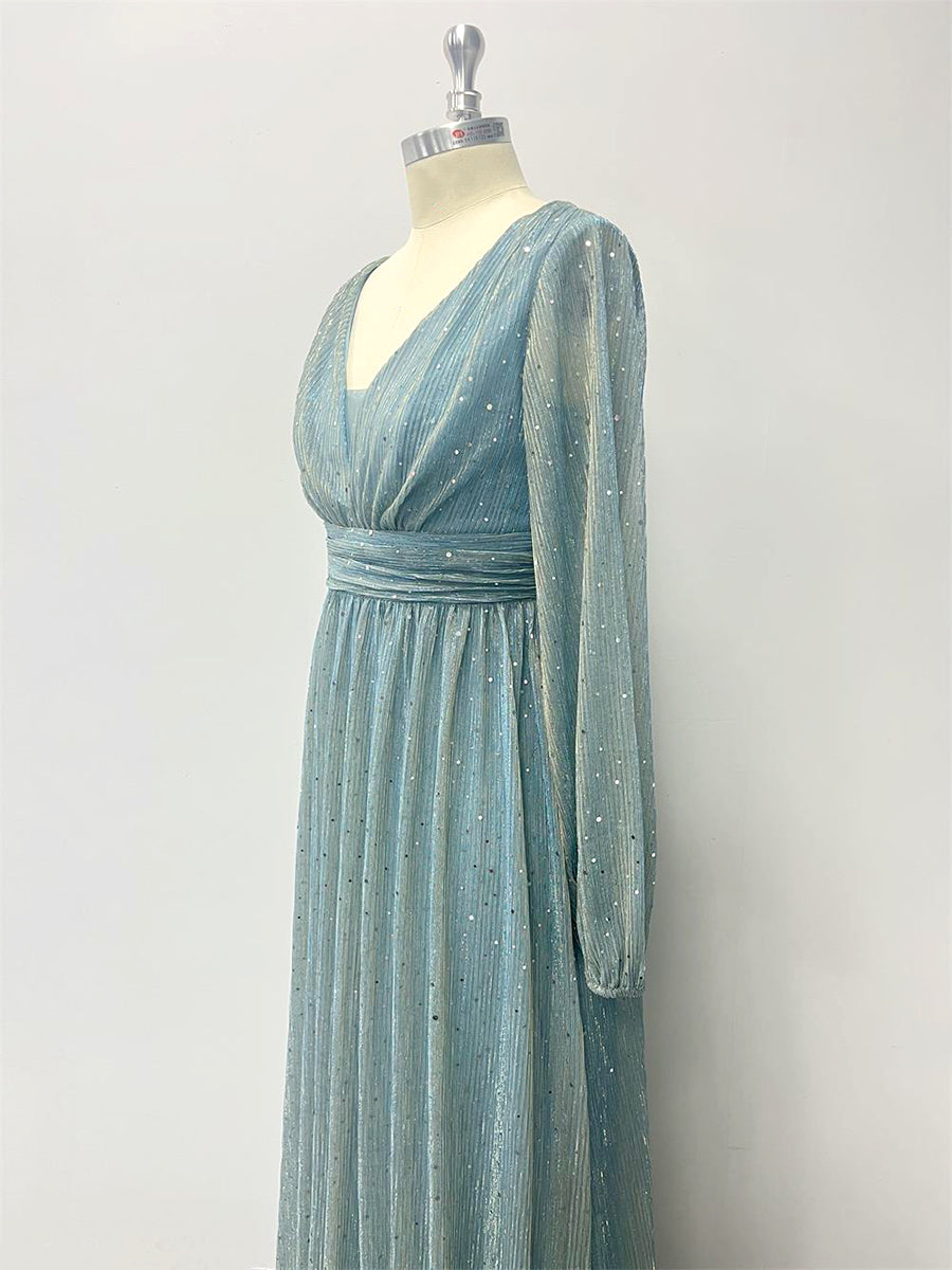 Onbely Robe de soirée maxi longue élégante avec paillettes brillantes pour un mariage femme cérémonie