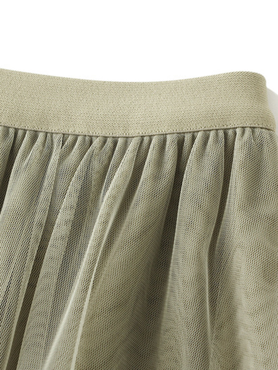 Onbely jupe à volants superposés longue tulle femme