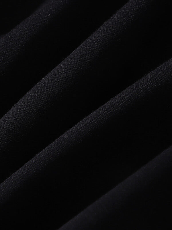 Onbely mini robe élégant noir col carré - onbely