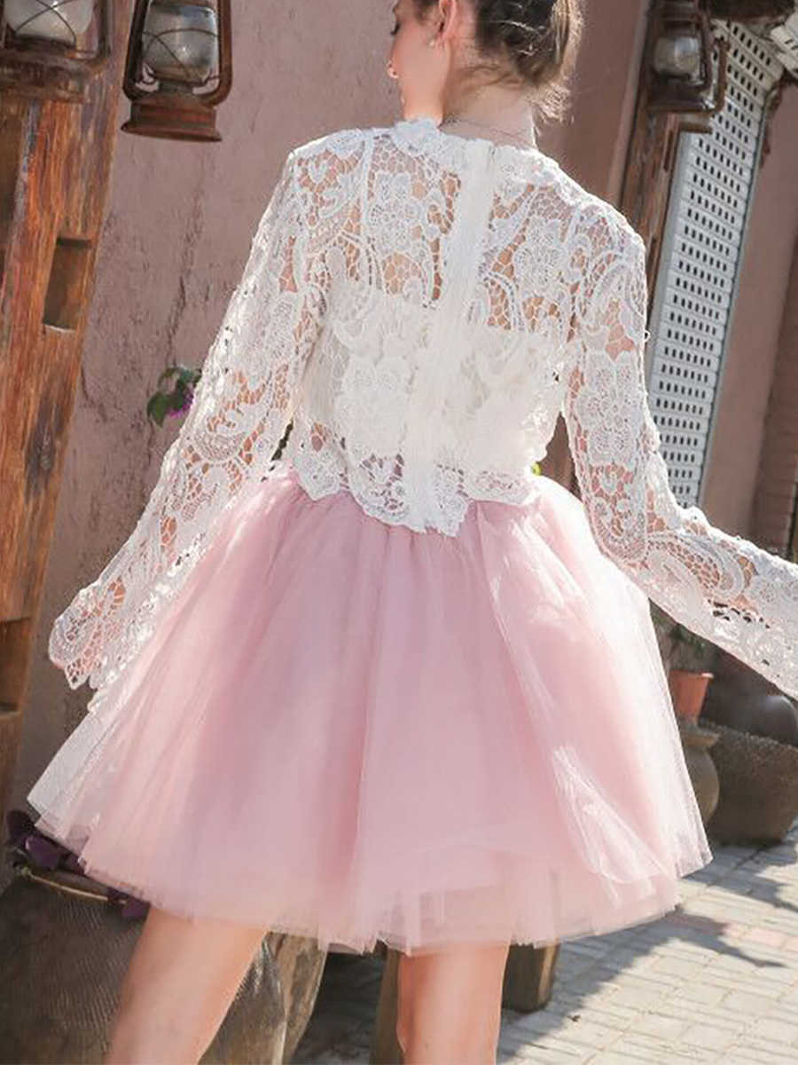 Onbely Jupe mi-longue en tulle avec ceinture élégante pour femme