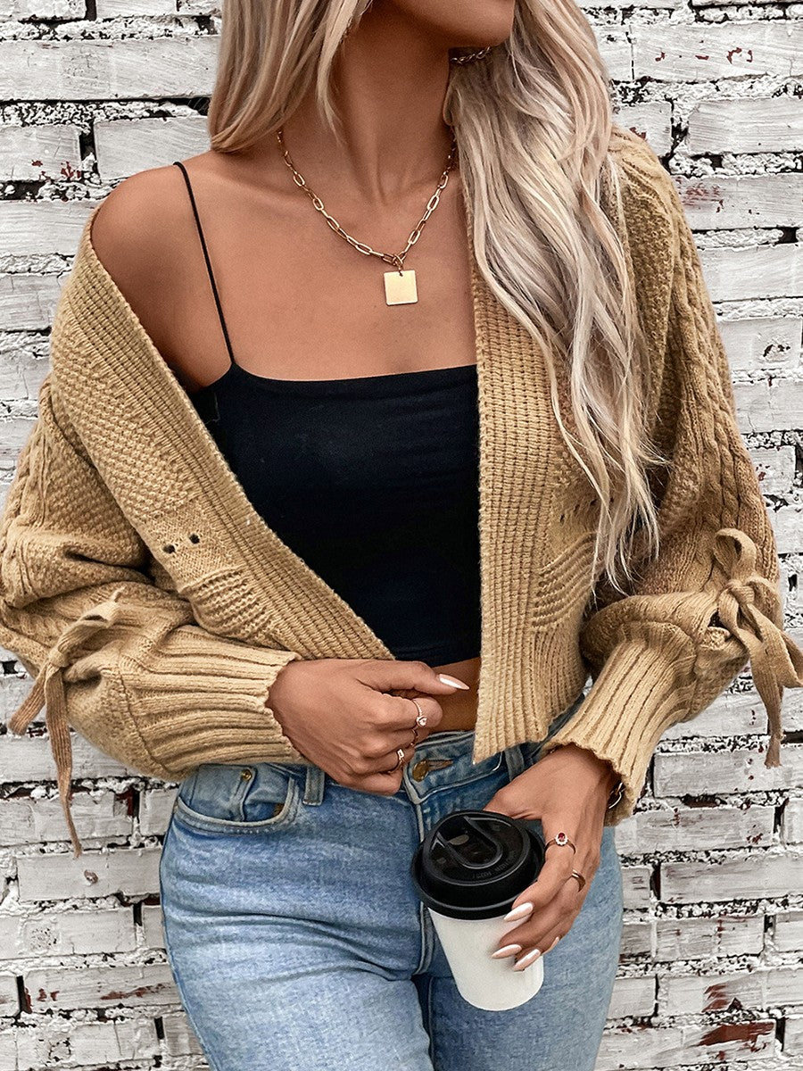 Onbely cardigans pull unicolore tissu tricoté manches longues feme décontractée mode tous les jours bureau
