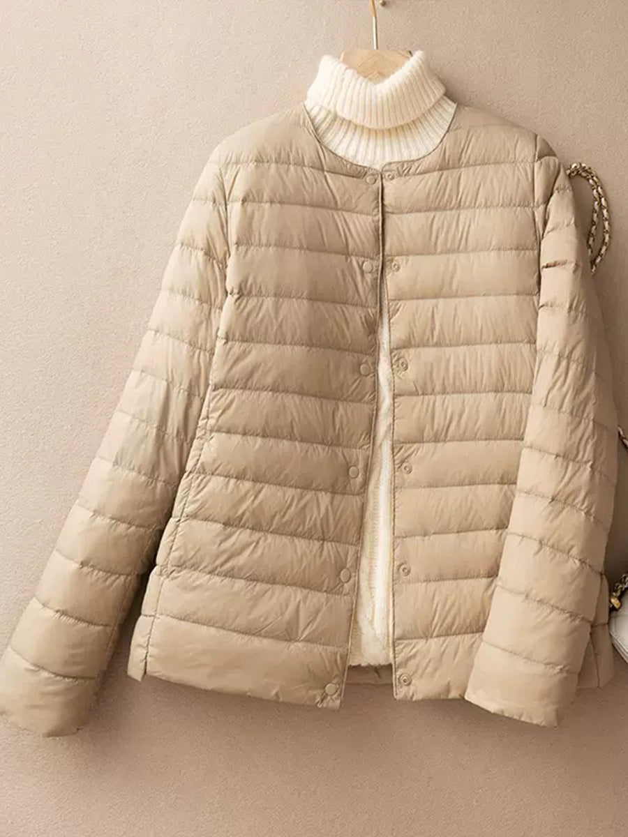 Onbely manteau doudoune boutonnage col rond femme