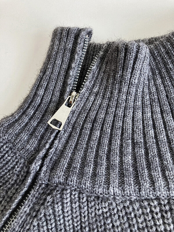 Onbely pull mode col montant fermeture éclair pour femme - onbely