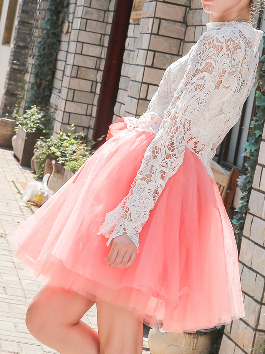 Onbely Jupe mi-longue en tulle avec ceinture élégante pour femme