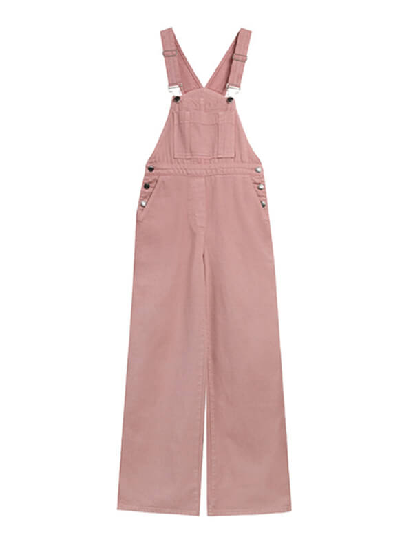 Onbely salopette jean rose pour femme - onbely