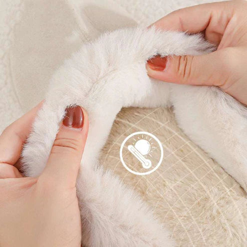 Chaussons Confortables et Chauds pour Femme – Fausse Fourrure, Antidérapants, Soin des Pieds