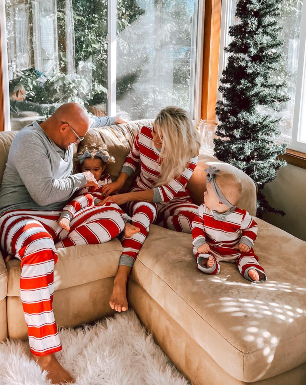Pleasure Stripe – Pyjamas de Noël Assortis pour la Famille