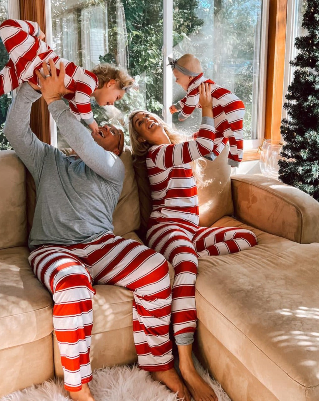 Pleasure Stripe – Pyjamas de Noël Assortis pour la Famille