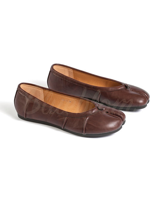 Chaussures Tabi ballerines marron