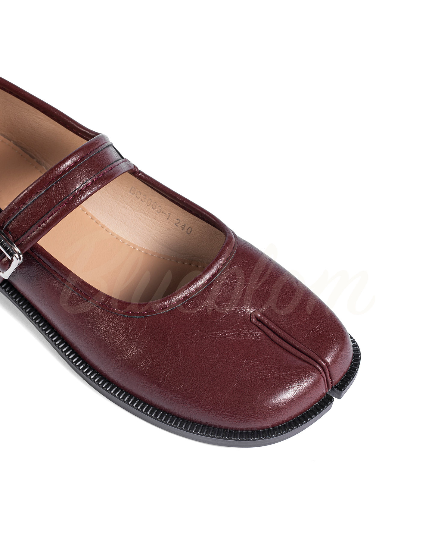 Mary Janes Tabi rouges à bride réglable