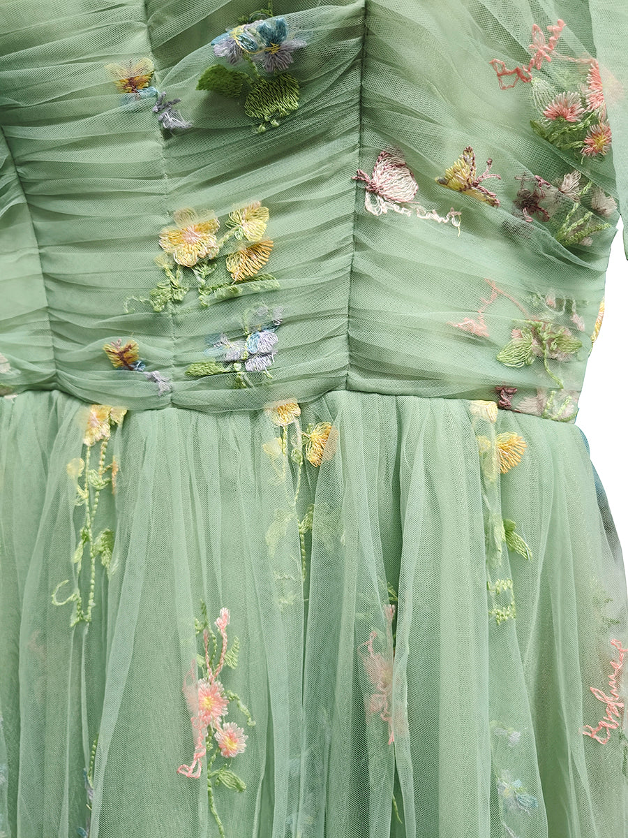 Onbely robe de soirée longue bal de promo tulle brodée