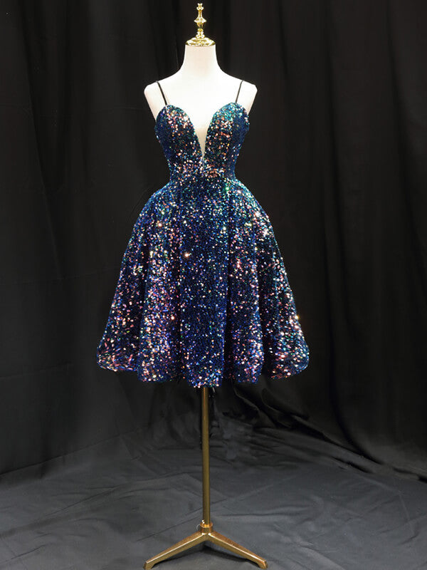 Onbely mi-longue robe brillante paillette à fines brides - onbely