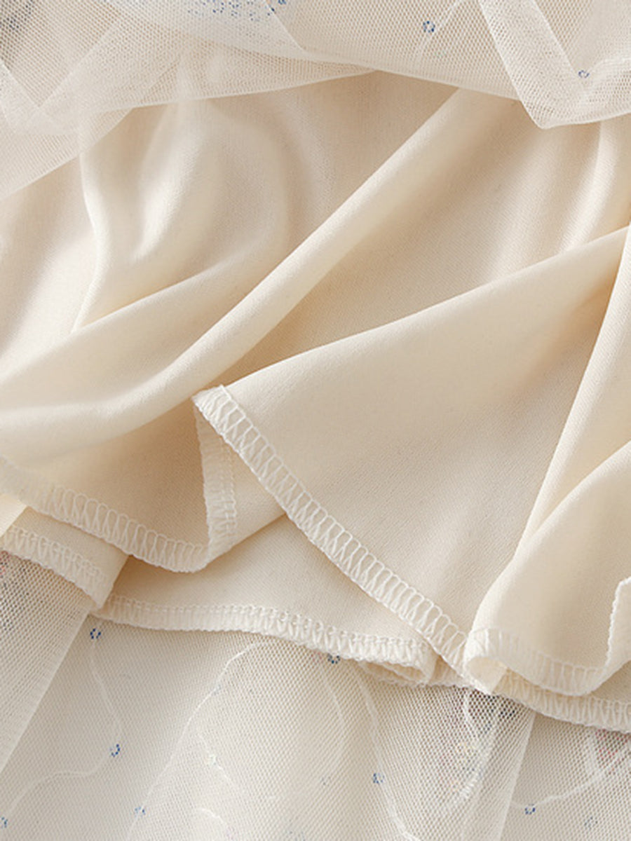 Onbely jupe longue tulle papillons brillante paillette femme