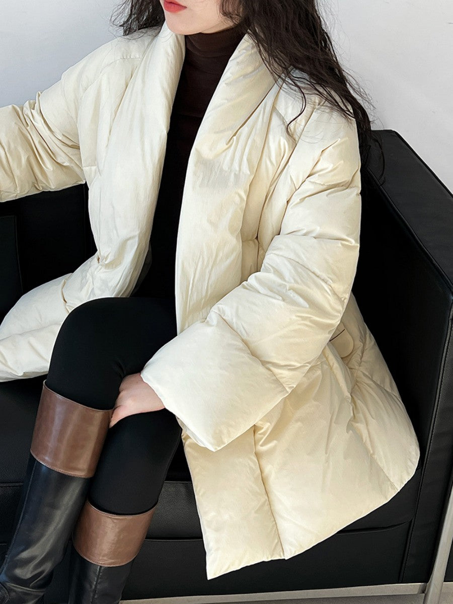 Onbely manteau doudoune avec ceinture poches femme mode