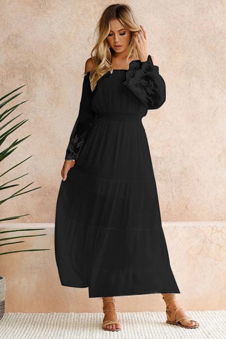 Robe Longue de Plage Bohème Sexy en Dentelle boho dress