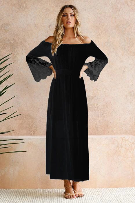 Robe Longue de Plage Bohème Sexy en Dentelle boho dress