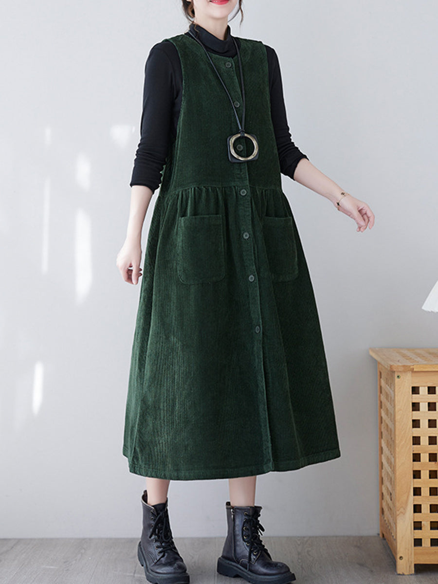 Onbely salopette jupe bretelle velours cotelé avec poches femme vintage