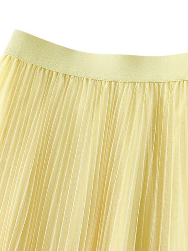 Onbely jupe longue tulle plissé élégant - onbely