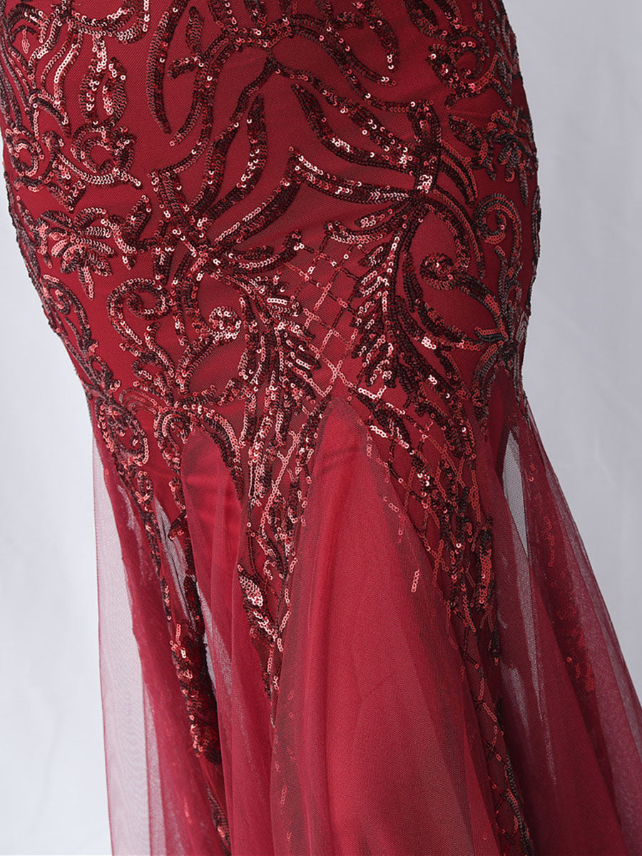 Onbely robe de soirée maxi longue en paillettes brillantes avec plumes pour un mariage femme cérémonie