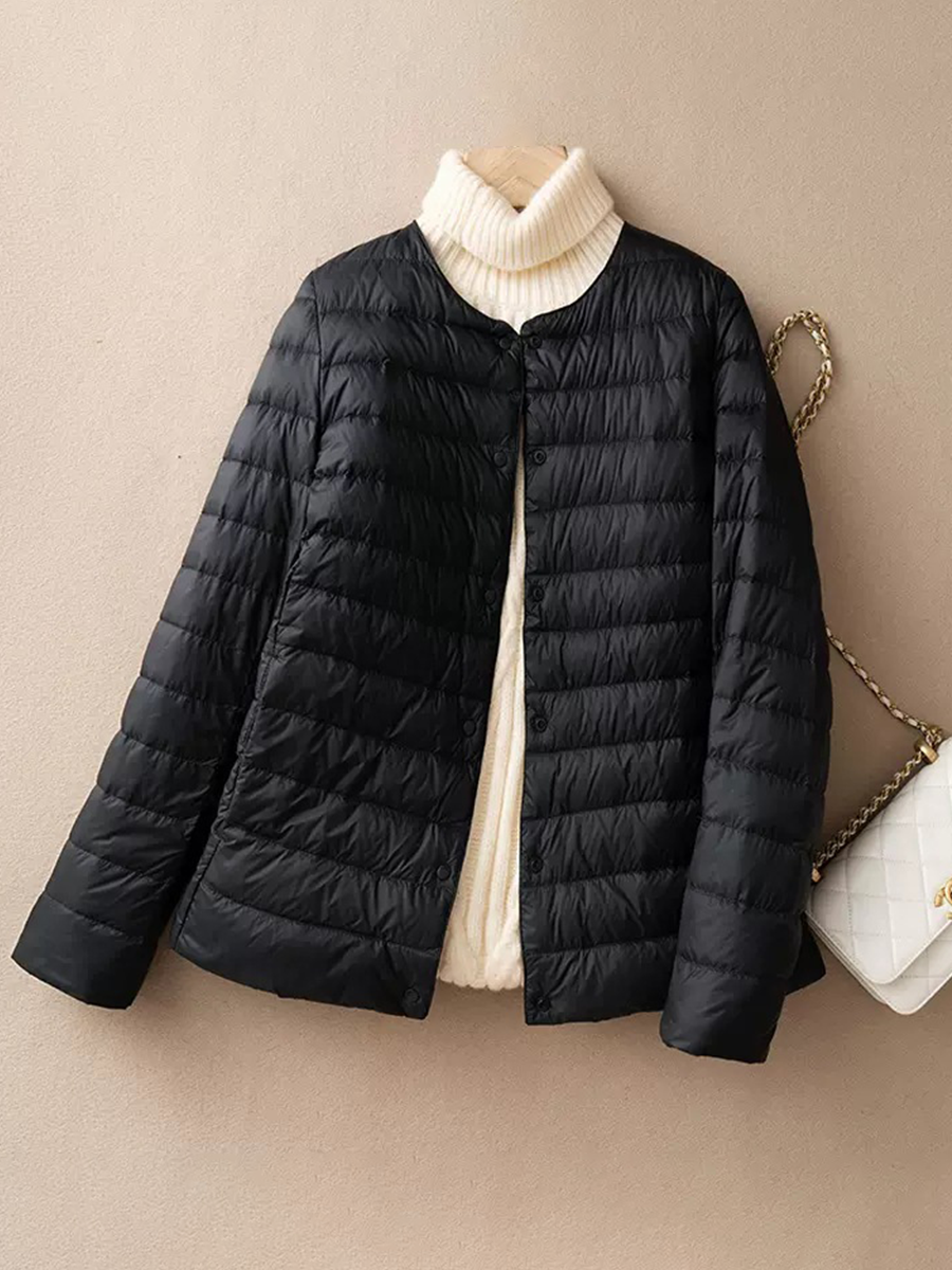 Onbely manteau doudoune boutonnage col rond femme