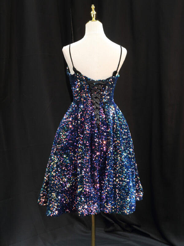 Onbely mi-longue robe brillante paillette à fines brides - onbely