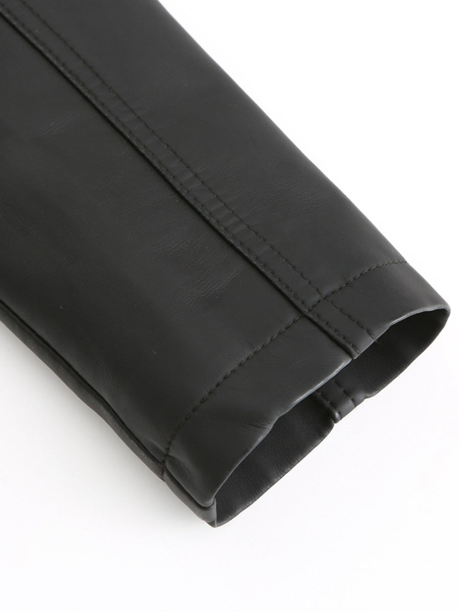 Onbely Perfecto femme en cuir PU avec poches et fermeture éclair