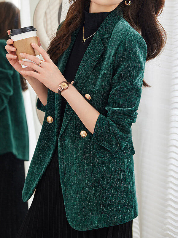 Onbely blazer velours cotelé bright wire double boutonnage femme mode