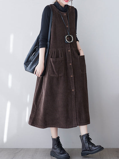Onbely salopette jupe bretelle velours cotelé avec poches femme vintage