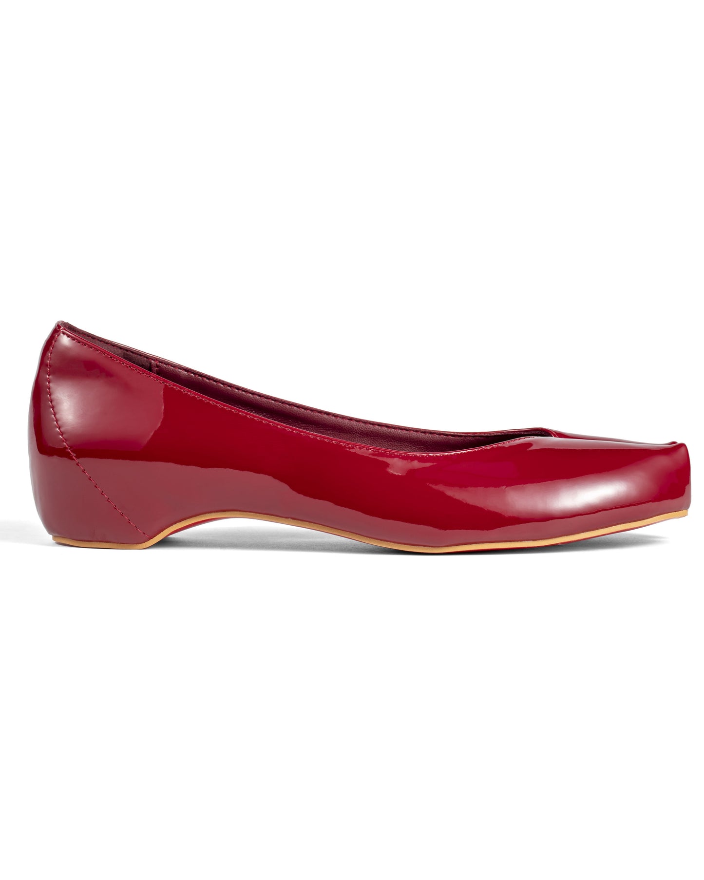Chaussures Tabi en cuir verni bordeaux