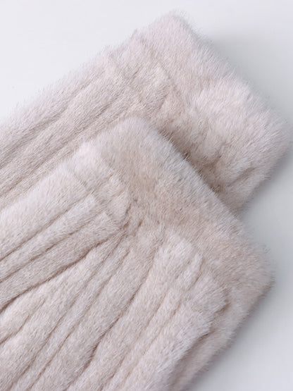 Onbely manteau en fausse fourrure double boutonnage - onbely